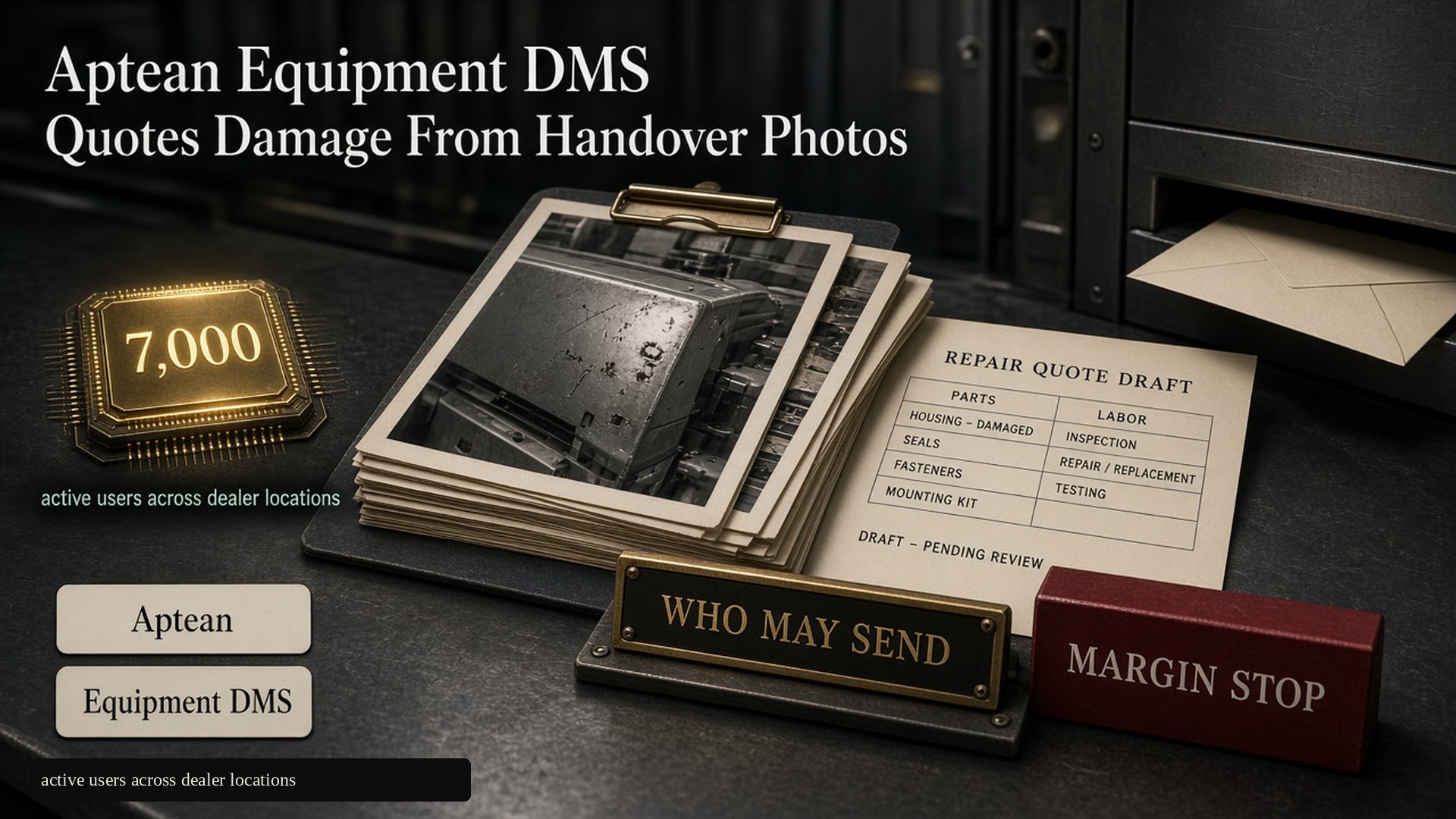 Aptean Equipment DMS Quotes Damage From Handover Photos