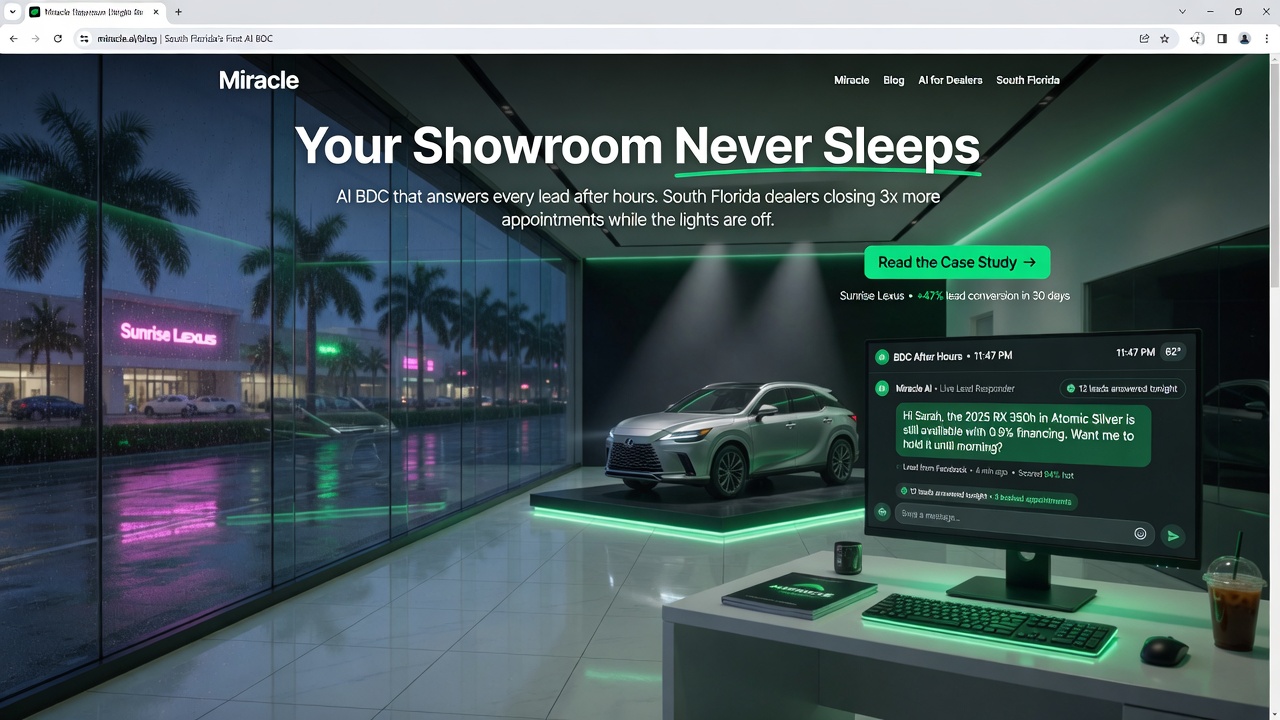 Why South Florida Dealers Are Still Paying Business Development Center (BDC) Staff to Answer Leads at 9 PM (And Why That's About to Change)