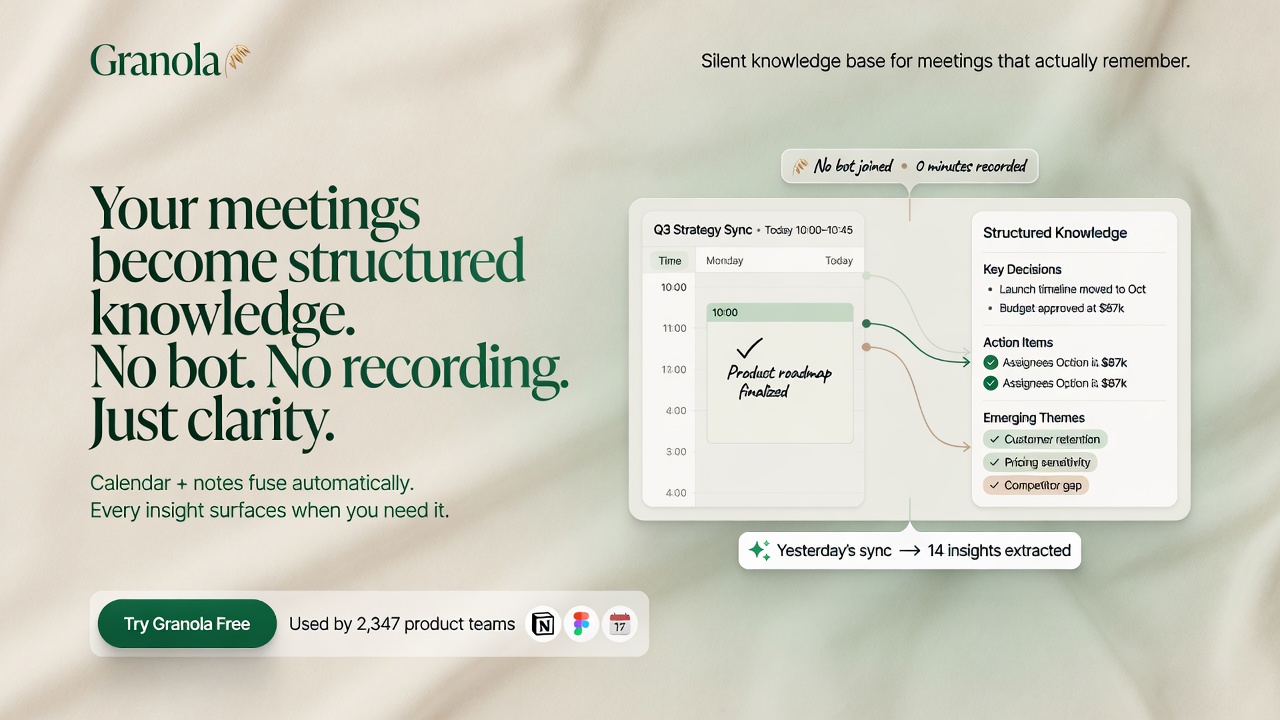 40 Meetings a Week, Zero Bots on the Call — How Granola Became Our Silent AI Knowledge Base