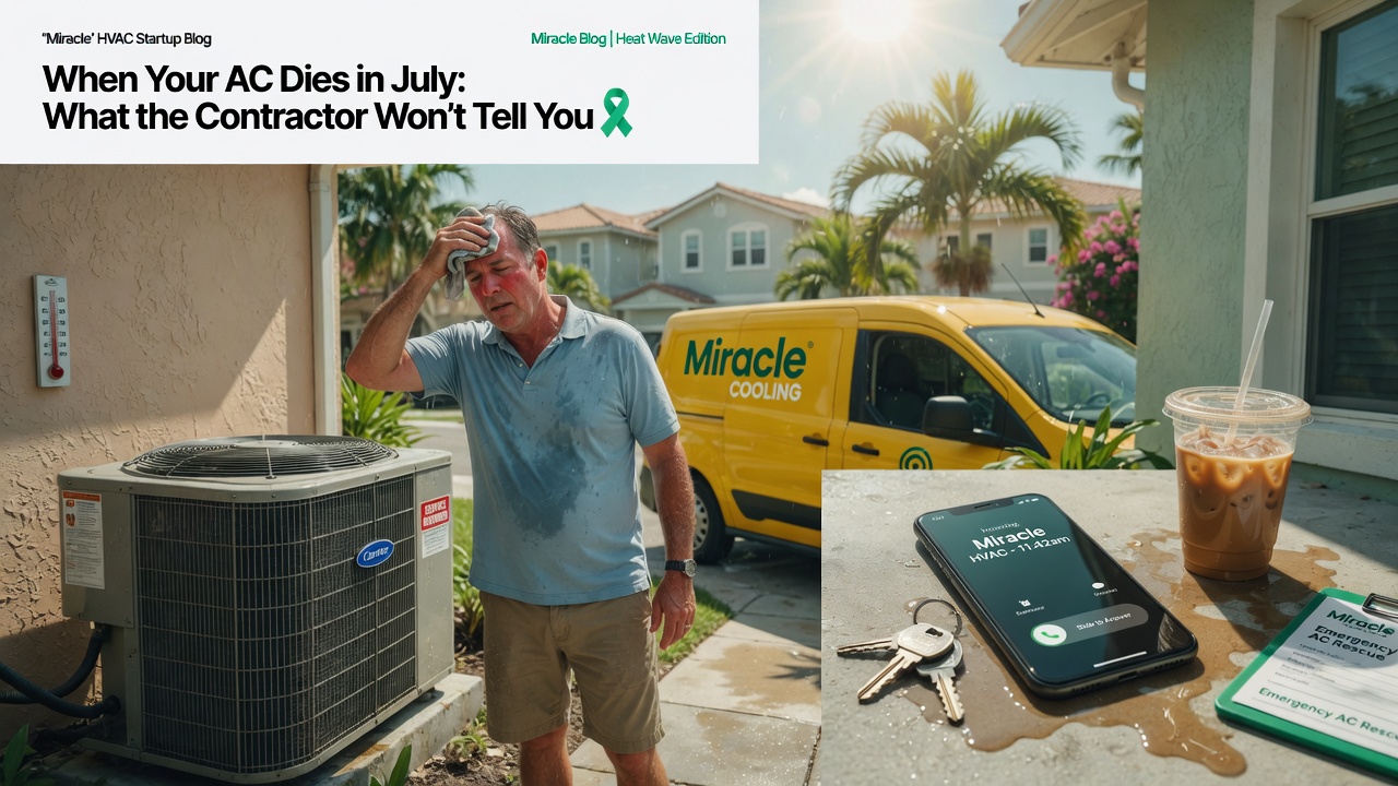 It’s July in South Florida. HVAC Contractors Miss 40-50% of Calls During Peak Season. Each One Costs $450-$950.