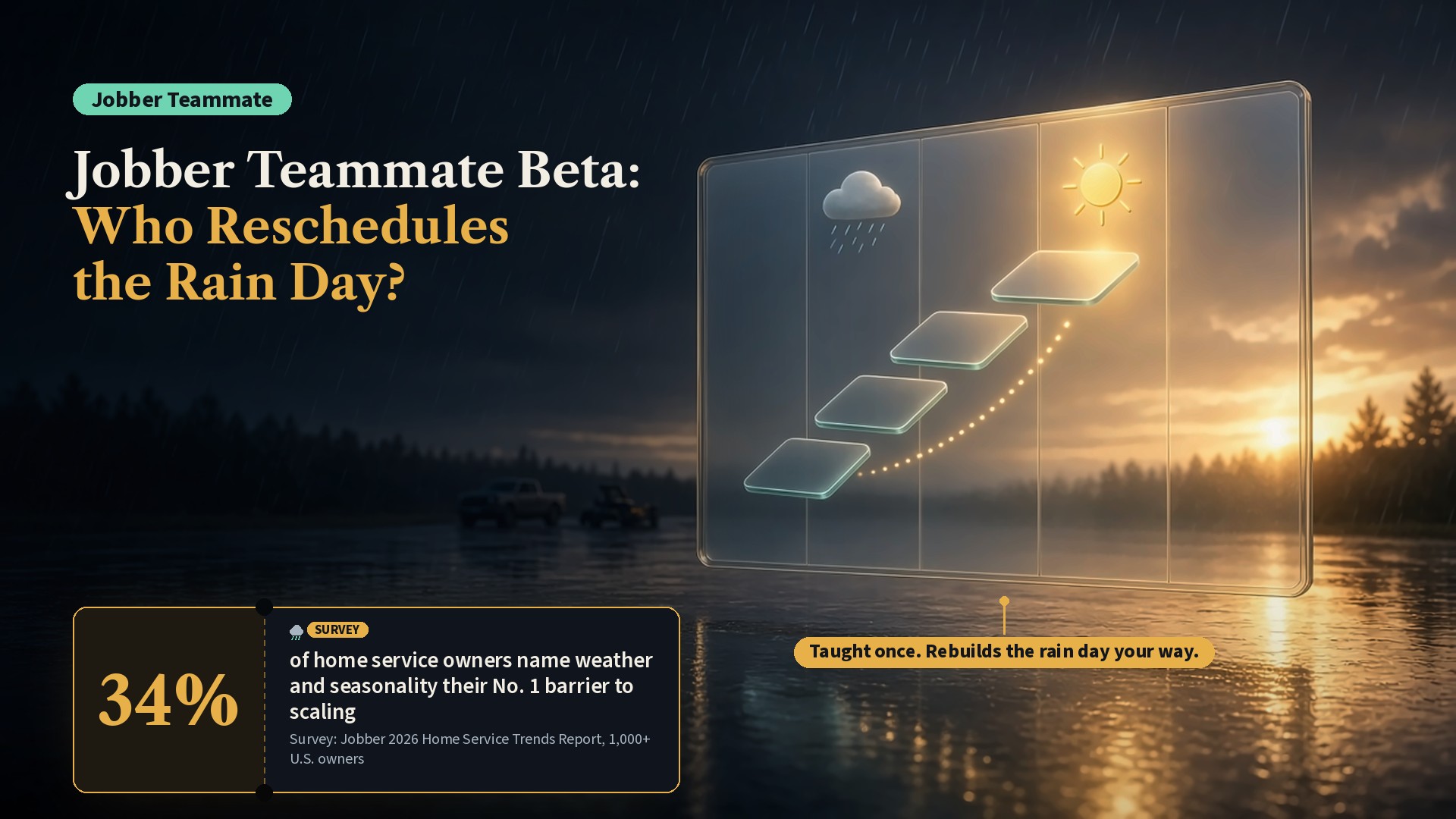 Jobber Teammate Beta: Who Reschedules the Rain Day?