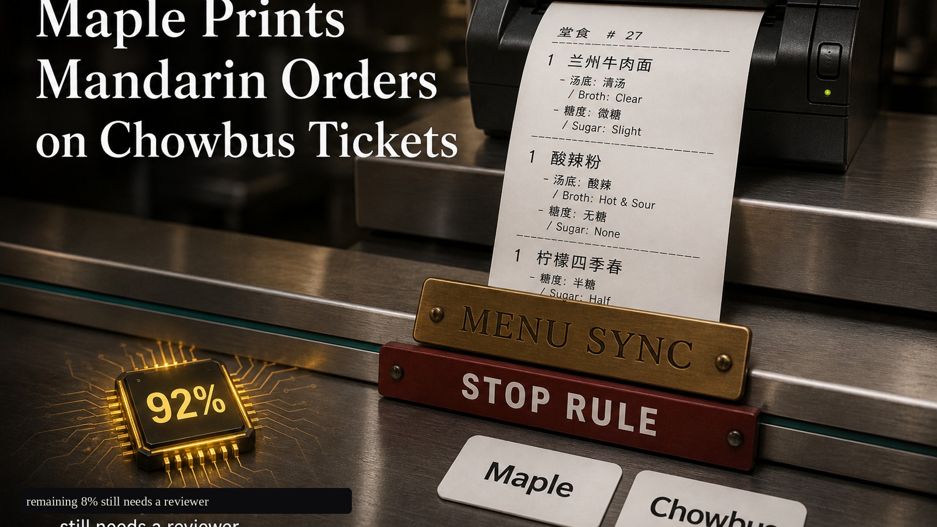 Maple Prints Mandarin Orders on Chowbus Tickets