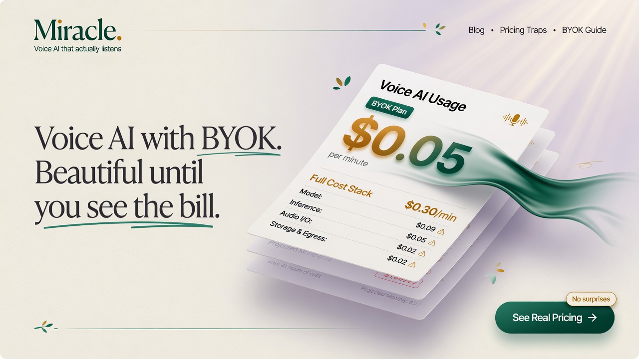That $0.05/Minute Voice AI Price? Add TTS, Speech-to-Text, LLM, and Telephony and It Becomes $0.30/Minute. Here Is the Real Cost Breakdown.